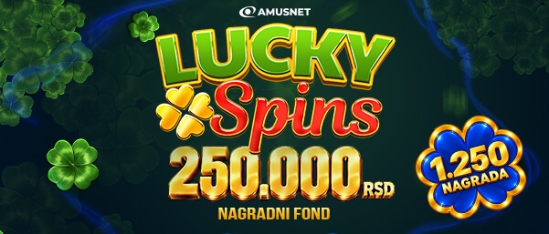 Amusnet Lucky Spins poklon spinovi banner