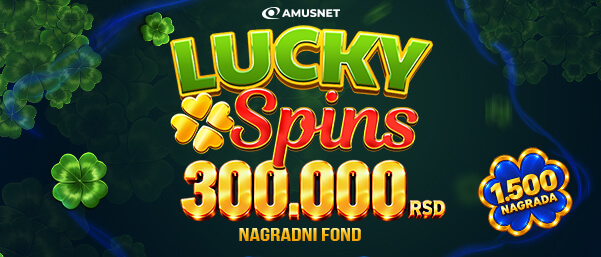 Amusnet Lucky Spins poklon spinovi banner
