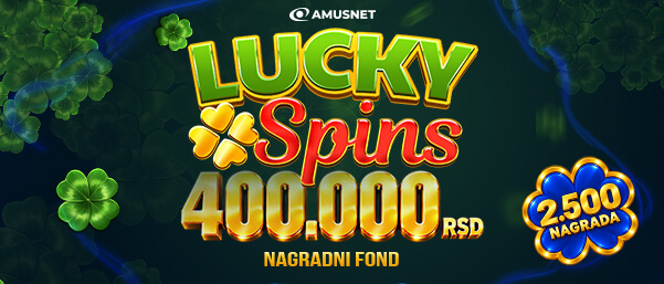 Amusnet Lucky Spins poklon spinovi banner